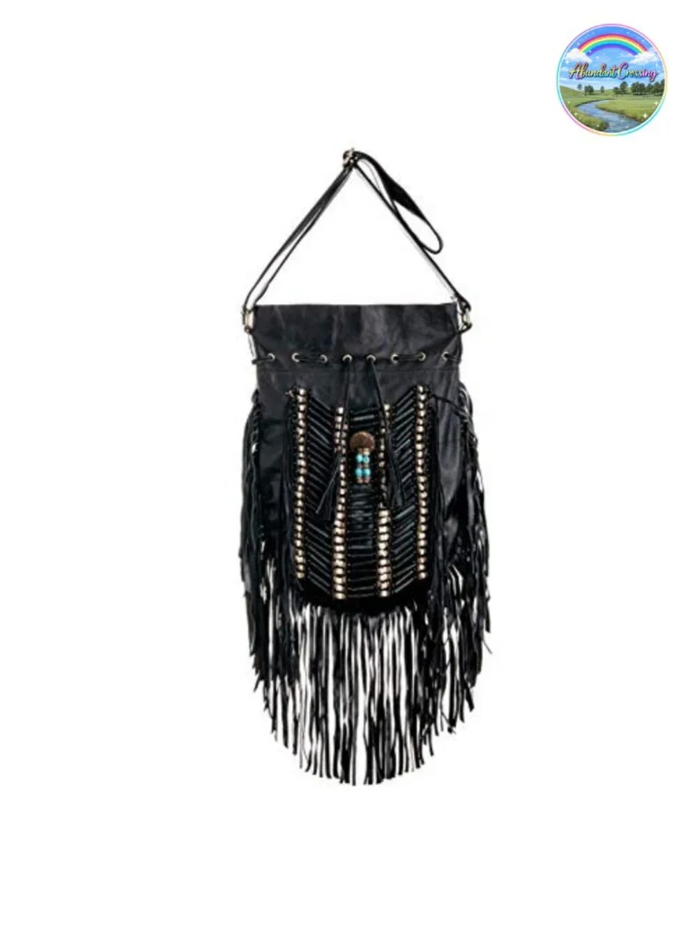 Boho Fringe Leather Hobo Bag Adjustable Strap